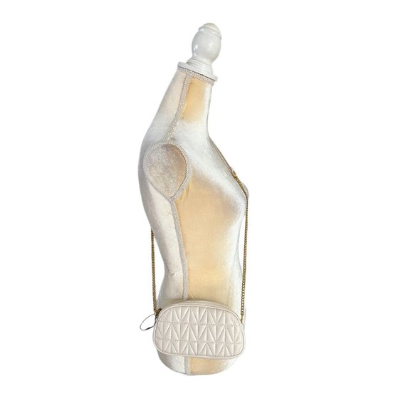 Zara Handbags - New Zara Quilted Smartphone Crossbody Beige Cream Faux Leather